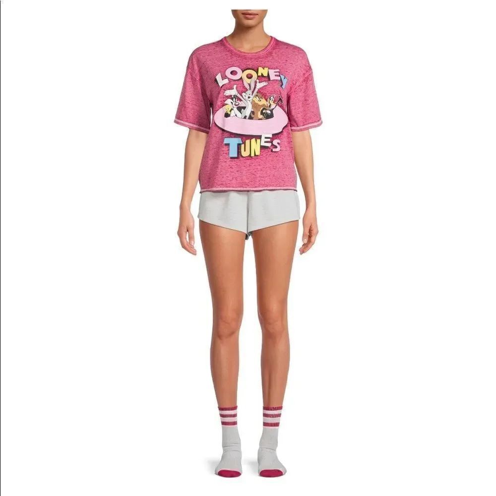 Looney Tunes Women’s 3-piece Sleepwear Pajama Short Set
